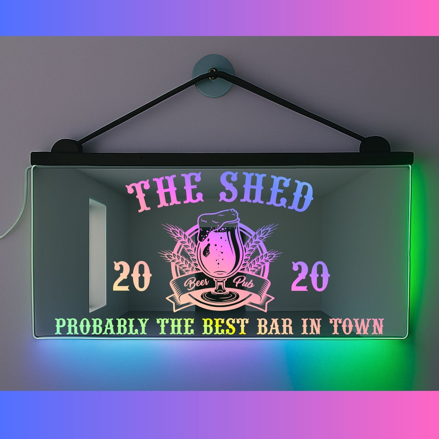 Phoenix Lights Personalised L.E.D Mirror Light Home Bar