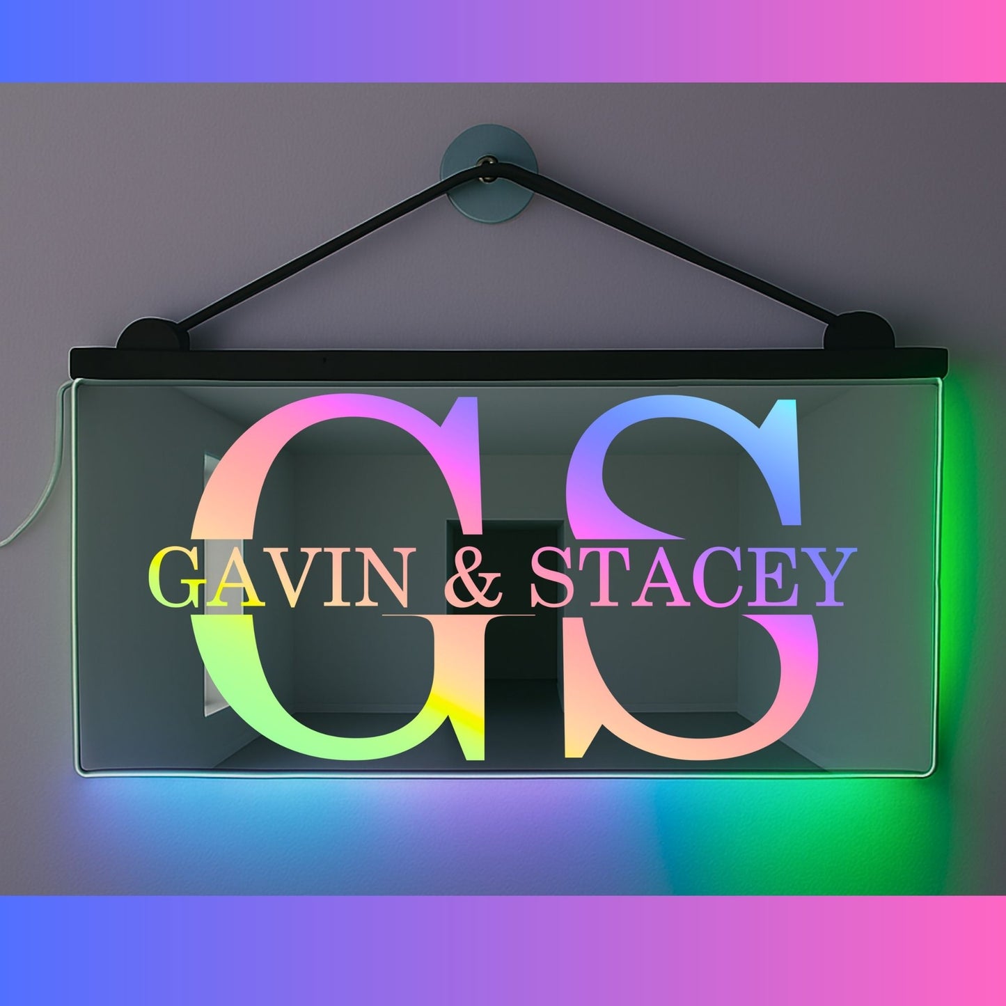 Phoenix Lights Personalised L.E.D Mirror Light Any Name