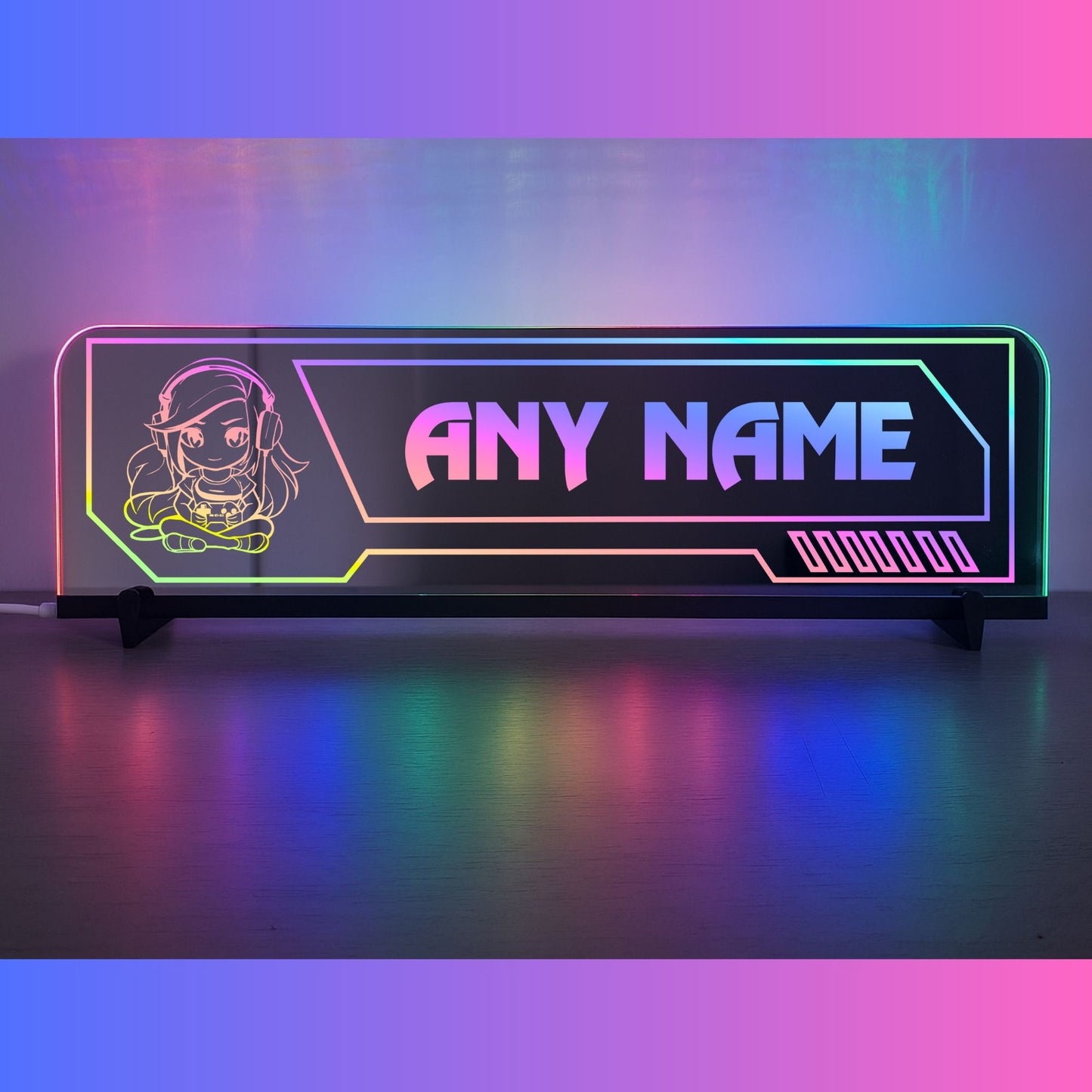 Phoenix Lights Personalised L.E.D Mirror Gamertag