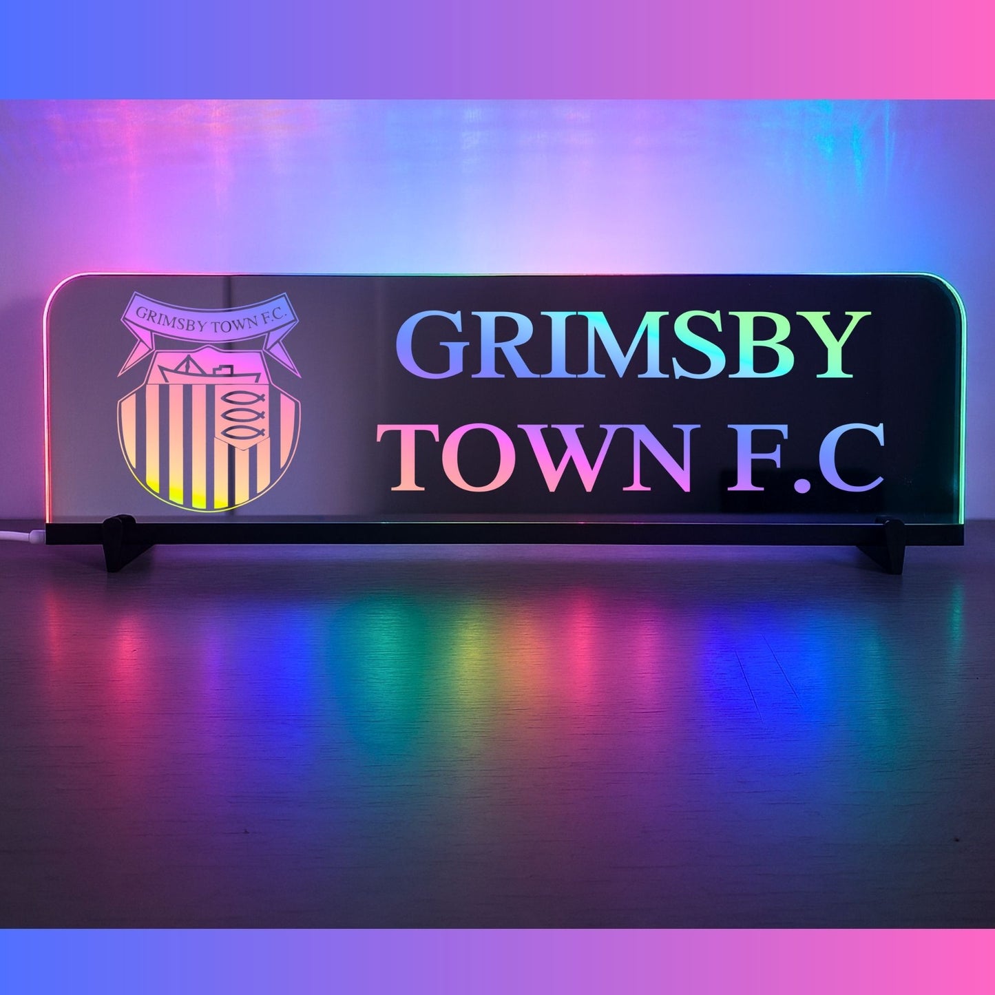Phoenix Lights Personalised L.E.D Mirror Grimsby Town