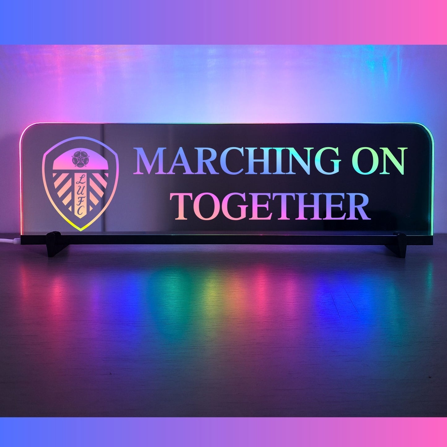 Phoenix Lights Personalised L.E.D Mirror Leeds United
