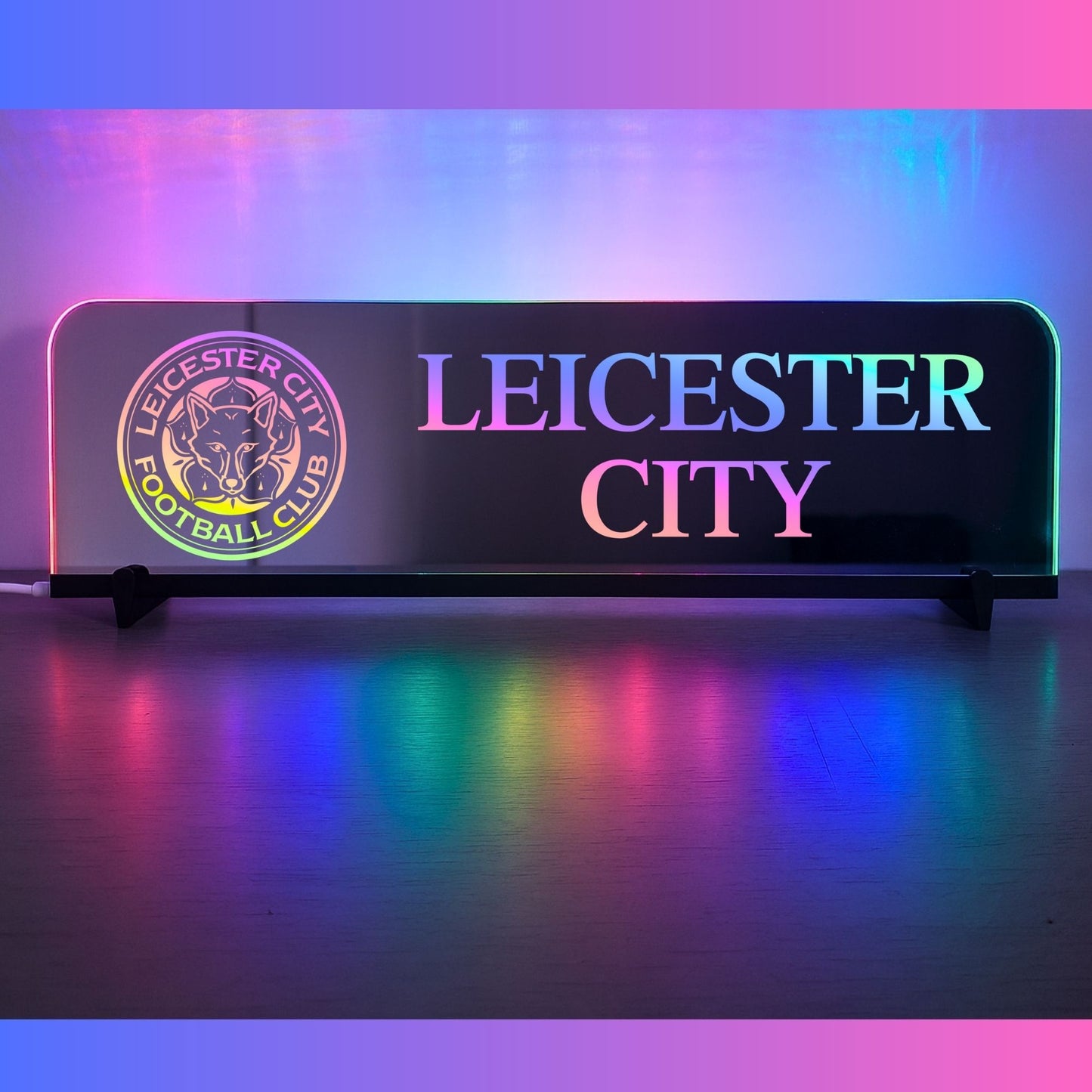Phoenix Lights Personalised L.E.D Mirror Leicester city