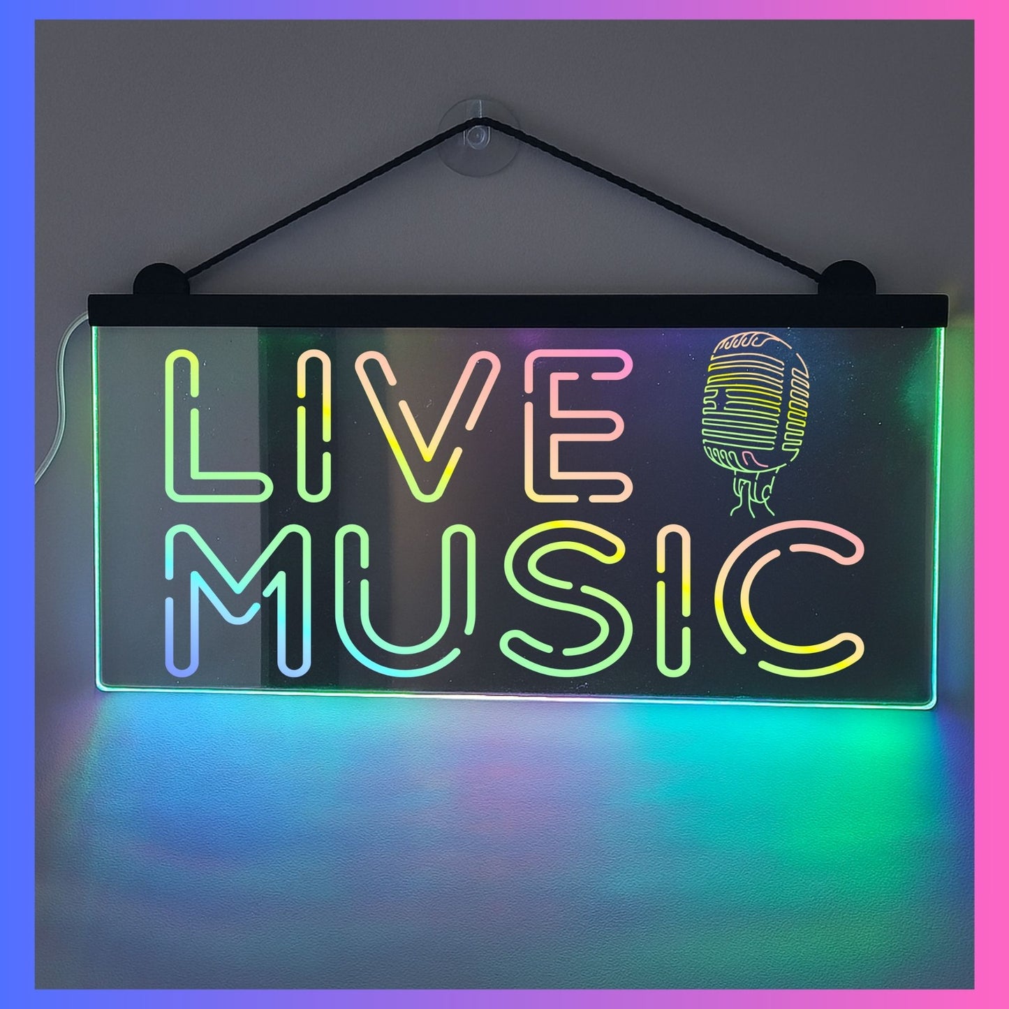 Phoenix Lights Personalised L.E.D Mirror Live Music
