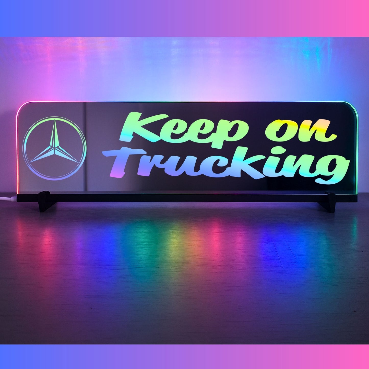 Phoenix Lights Truck Window LED Mirror Light Mercedes Keep on trucking