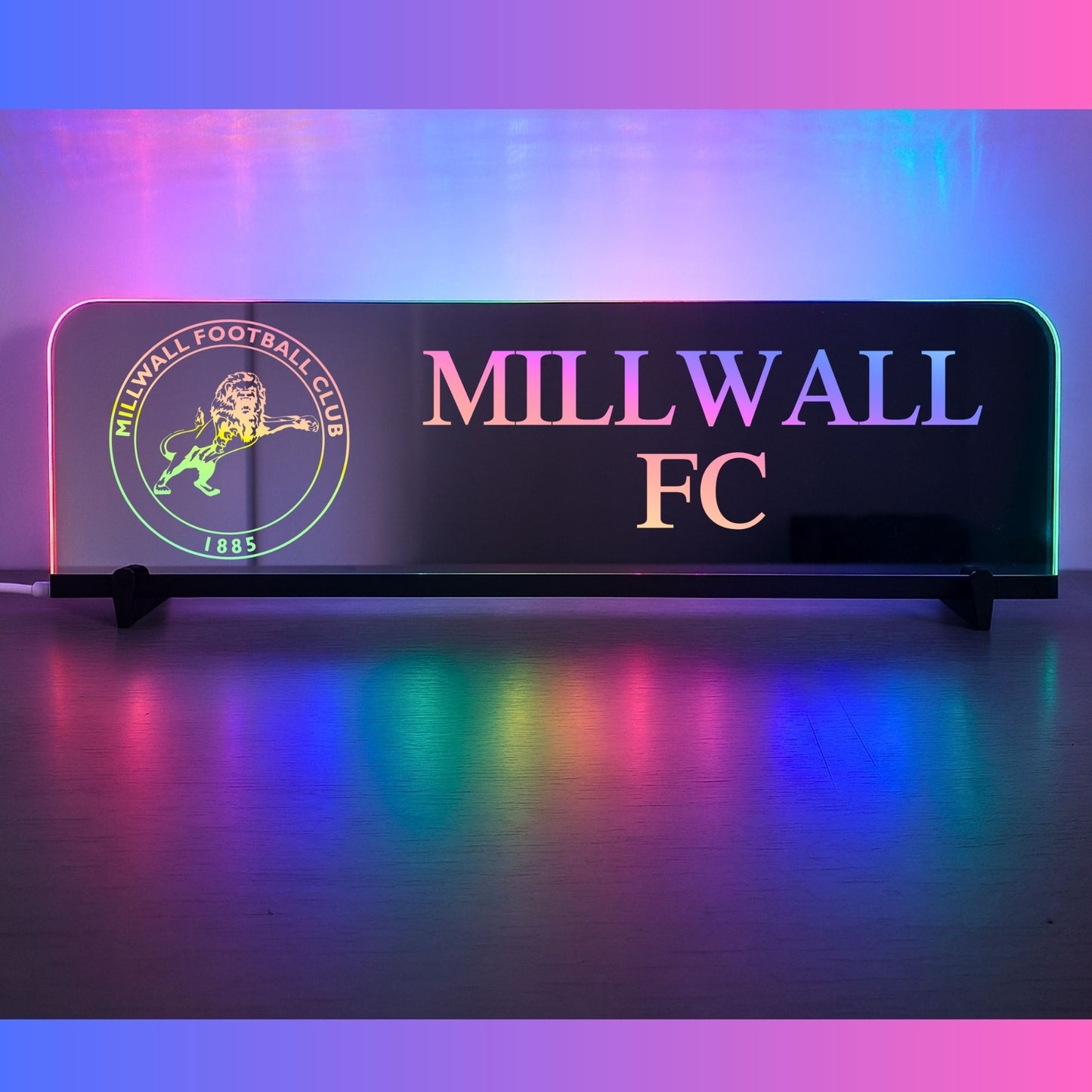 Phoenix Lights Personalised L.E.D Mirror Millwall
