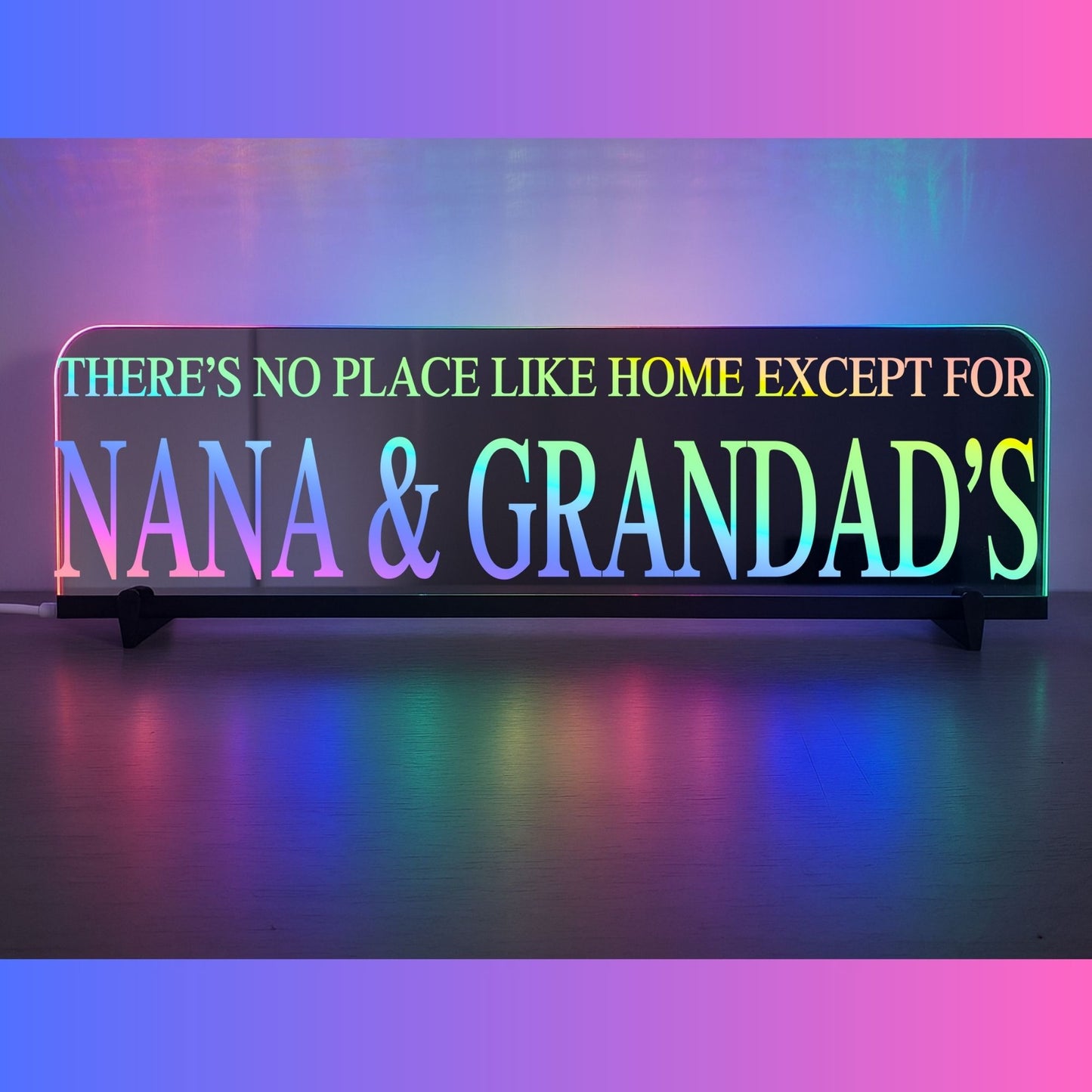 Phoenix Lights Personalised L.E.D Mirror Nana & Grandads