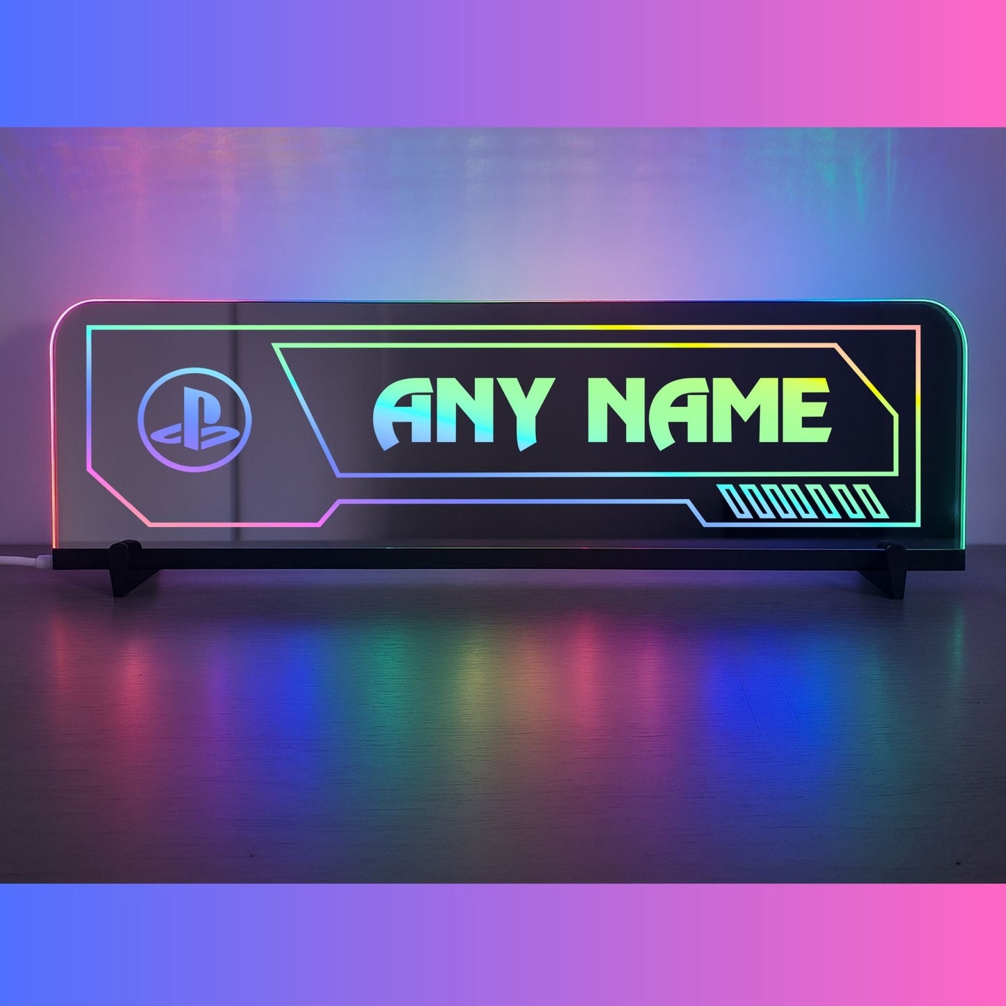 Phoenix Lights Personalised L.E.D Mirror Playstation Gamertag