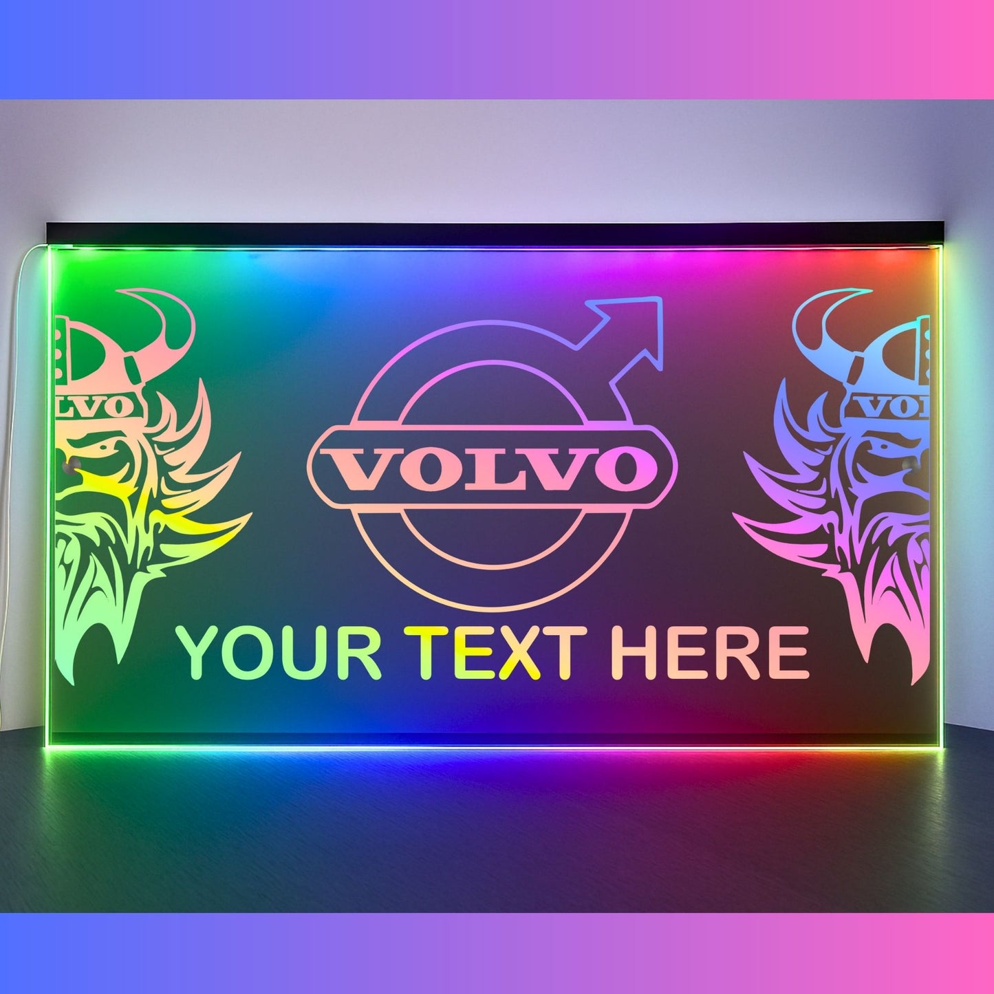 Phoenix Lights Truck LED Mirror Light Volvo Viking Any Text