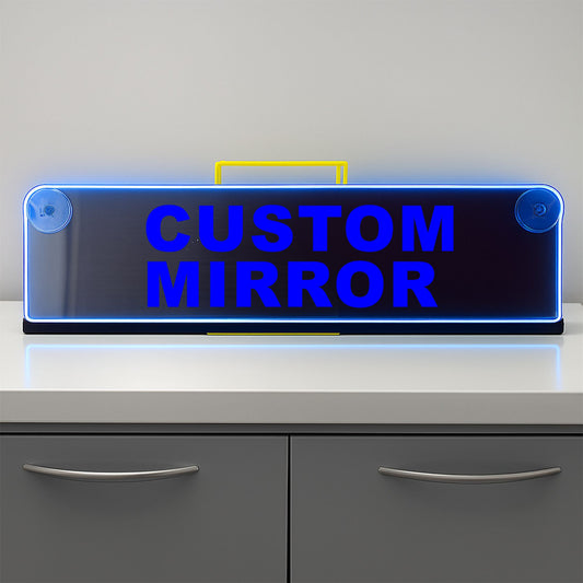 Custom Window LED Mirror Light – Customisable RGB Display