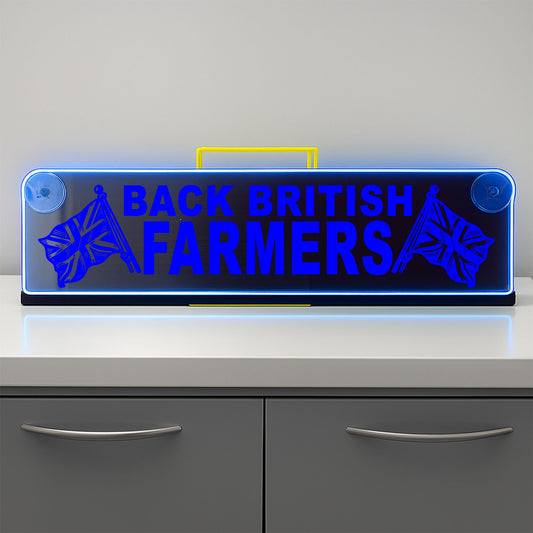 Back British Farmers Window LED Mirror Light – Customisable RGB Display