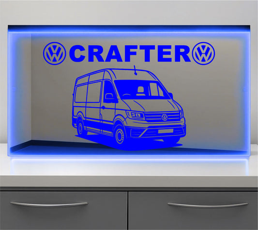 Volkswagen Crafter Bulkhead LED Mirror Light – Customisable RGB Display