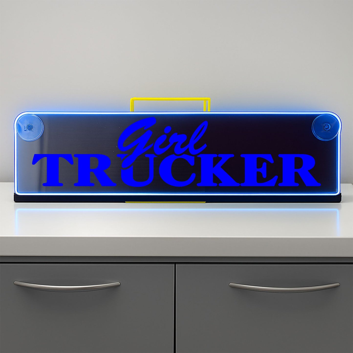 Girl Trucker Window LED Mirror Light – Customisable RGB Display