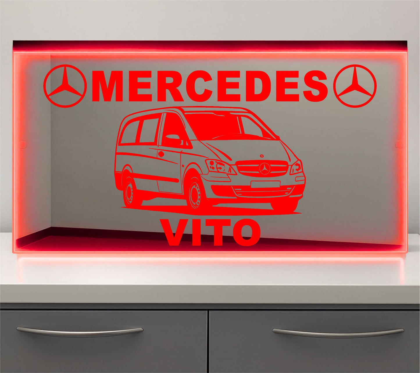 Mercedes Vito Bulkhead LED Mirror Light – Customisable RGB Display