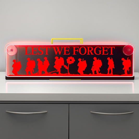 Lest we Forget Window LED Mirror Light – Customisable RGB Display