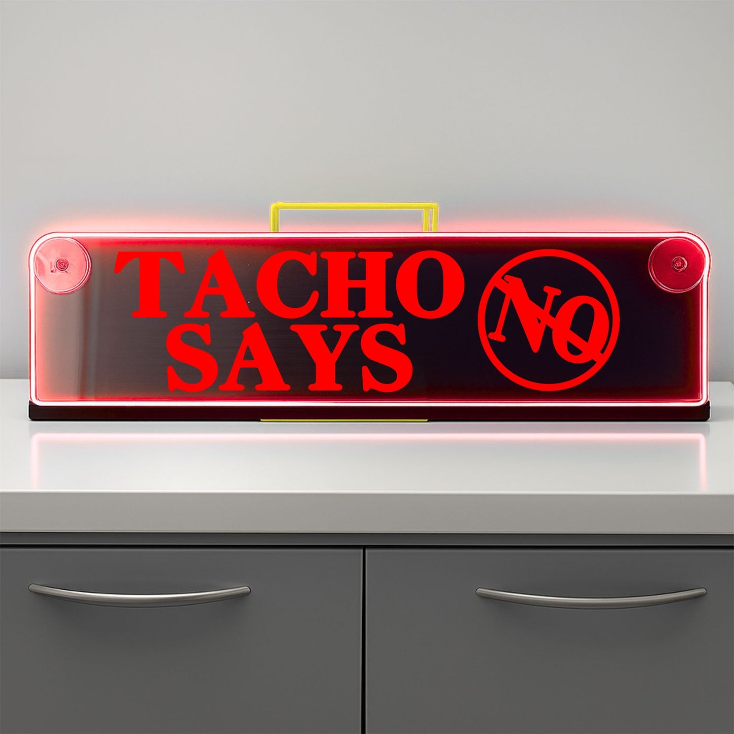 Tacho Says no Window LED Mirror Light – Customisable RGB Display