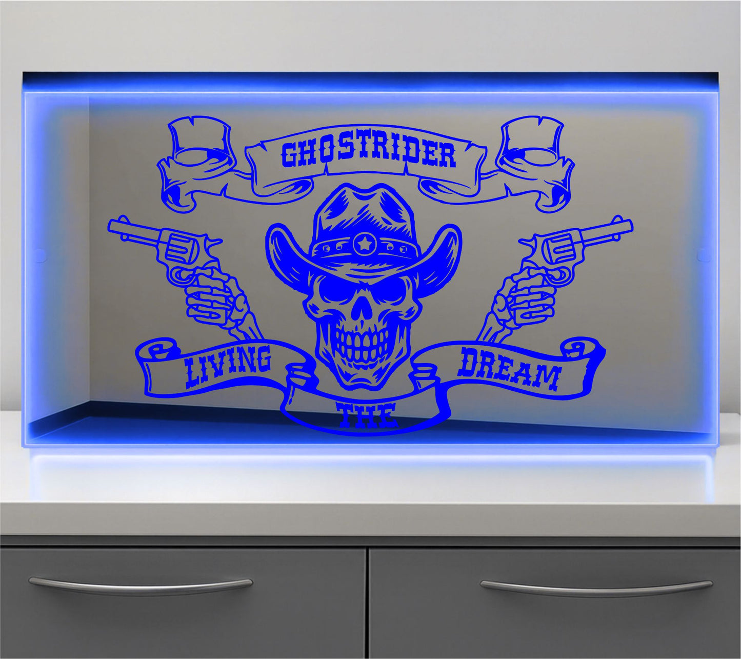Ghostrider Bulkhead LED Mirror Light – Customisable RGB Display