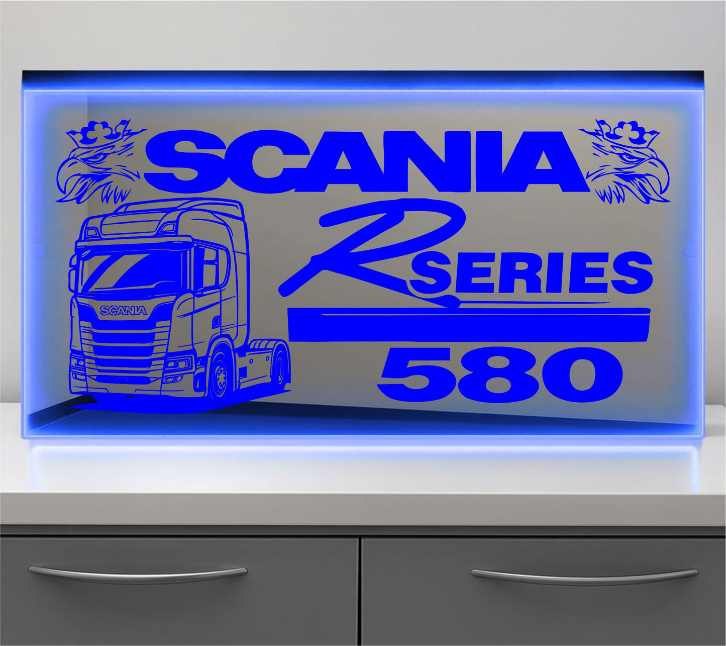 Scania R series with truck Bulkhead LED Mirror Light – Customisable RGB Display