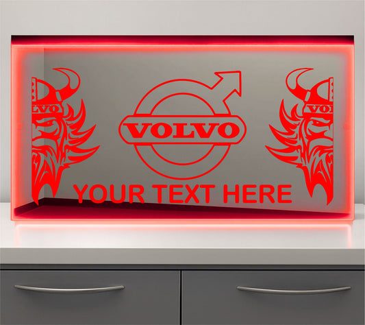 Volvo Viking any text Bulkhead LED Mirror Light – Customisable RGB Display