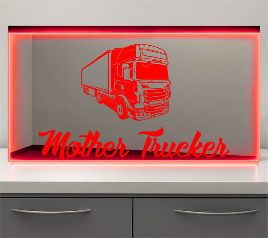 Truck Mother Trucker Bulkhead LED Mirror Light – Customisable RGB Display