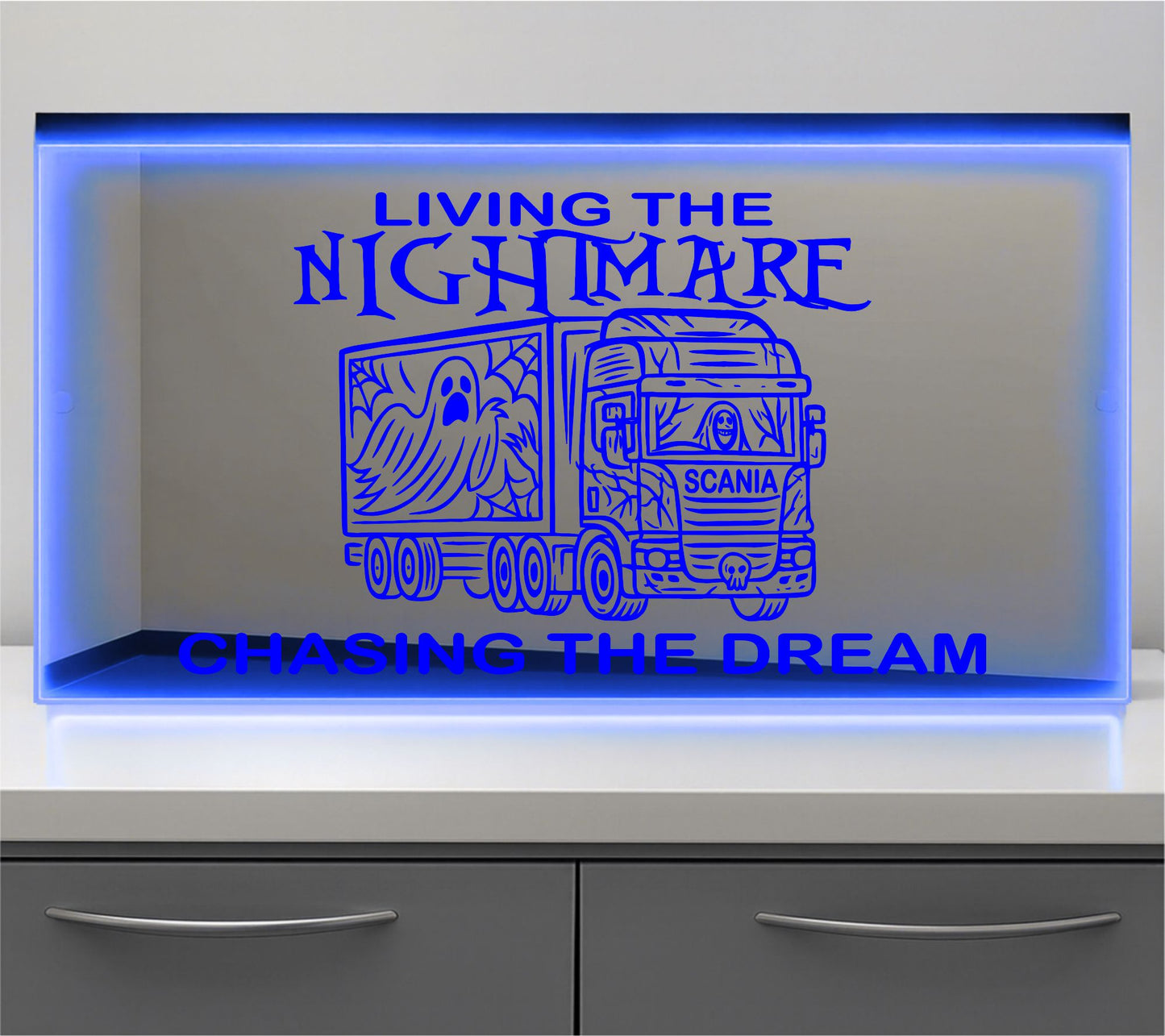 Living the nightmare truck Bulkhead LED Mirror Light – Customisable RGB Display