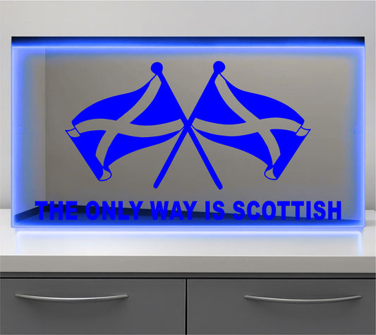 The only way is Scottish Bulkhead LED Mirror Light – Customisable RGB Display