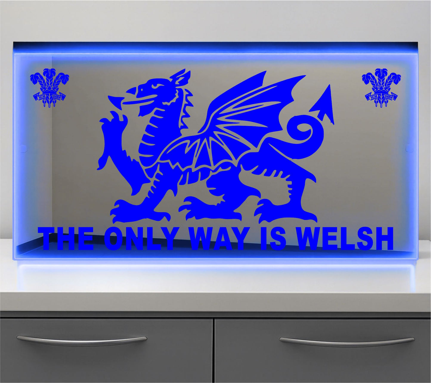 The only way is Welsh Bulkhead LED Mirror Light – Customisable RGB Display
