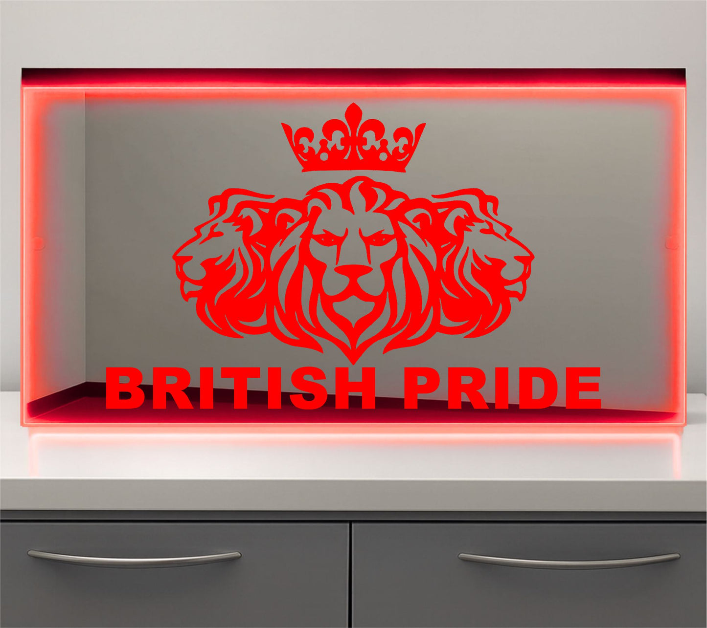 British Pride Bulkhead LED Mirror Light – Customisable RGB Display