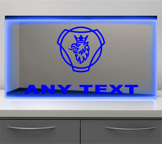 Any Text Scania Bulkhead LED Mirror Light – Customisable RGB Display