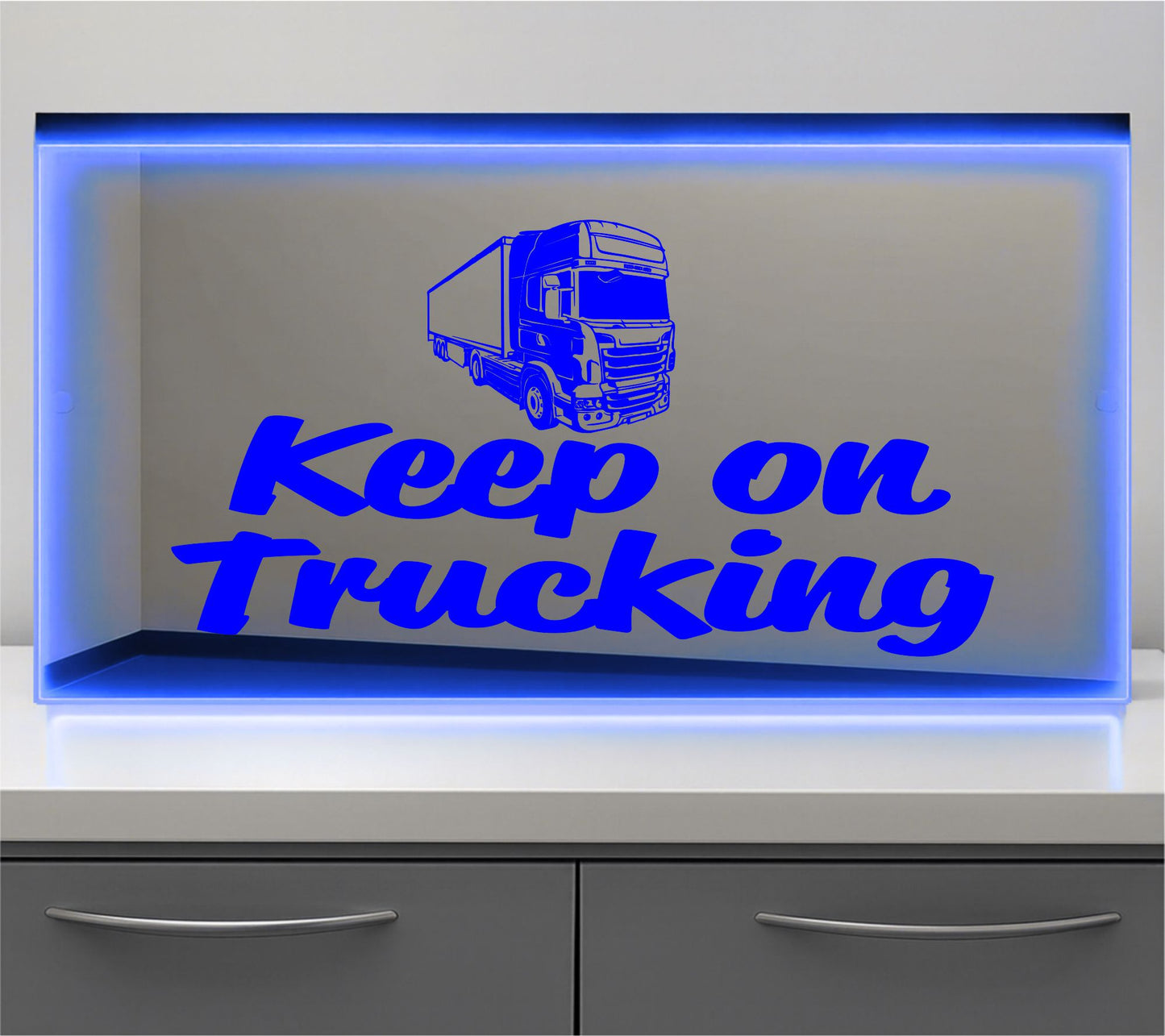 Truck Keep on trucking Bulkhead LED Mirror Light – Customisable RGB Display