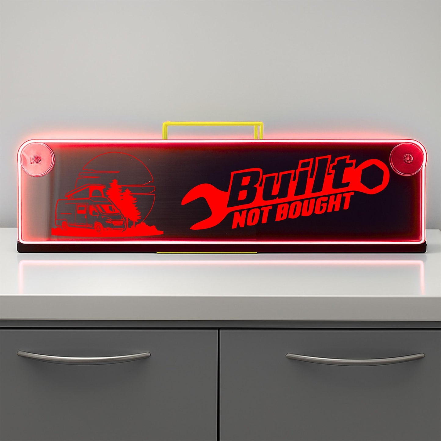 Built Not Bought Window LED Mirror Light – Customisable RGB Display