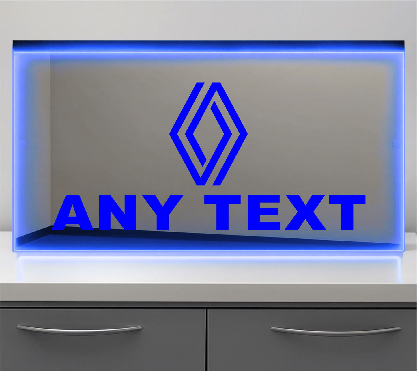 Any Text Renault Bulkhead LED Mirror Light – Customisable RGB Display