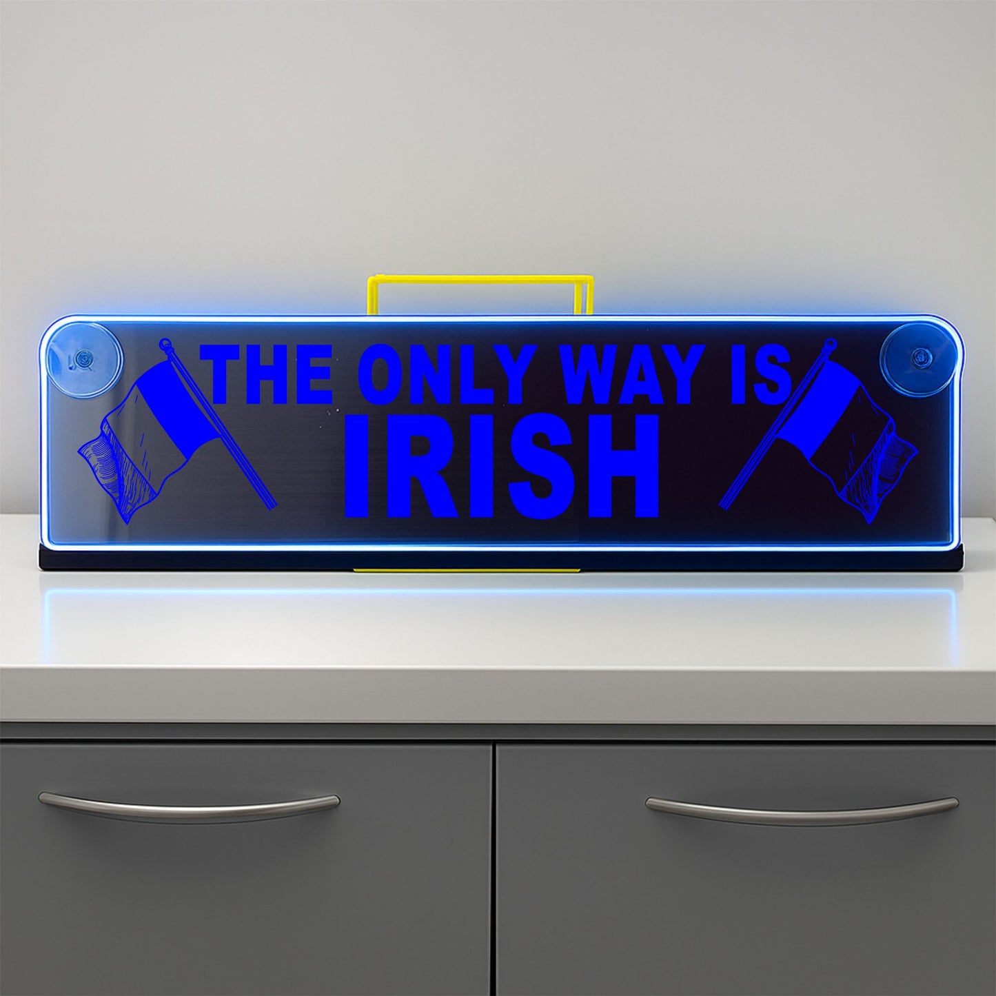 The Only Way Is Irish Window LED Mirror Light – Customisable RGB Display