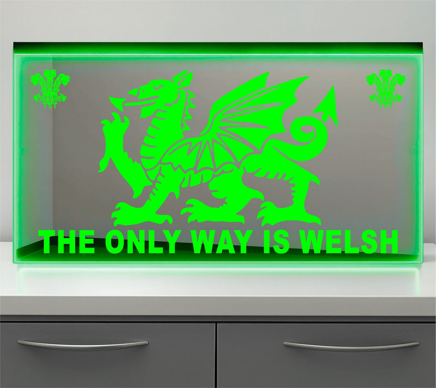 The only way is Welsh Bulkhead LED Mirror Light – Customisable RGB Display