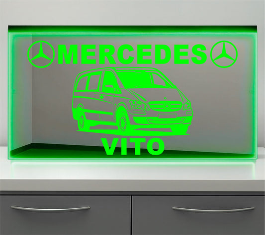 Mercedes Vito Bulkhead LED Mirror Light – Customisable RGB Display
