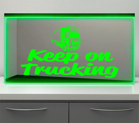 Truck Keep on trucking Bulkhead LED Mirror Light – Customisable RGB Display