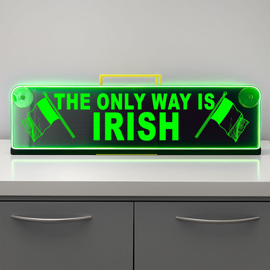 The Only Way Is Irish Window LED Mirror Light – Customisable RGB Display