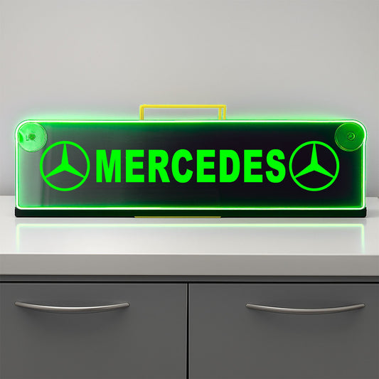 Mercedes Window LED Mirror Light – Customisable RGB Display