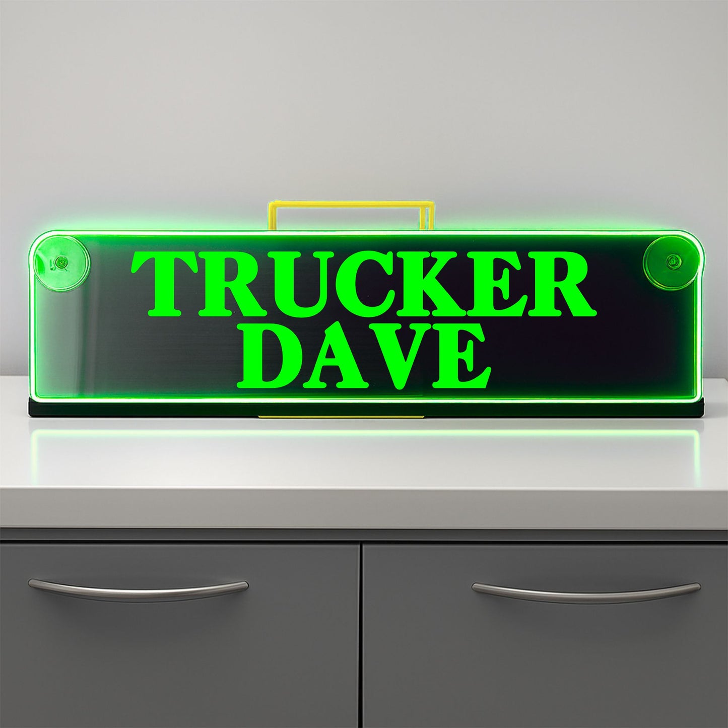 Trucker any name Window LED Mirror Light – Customisable RGB Display