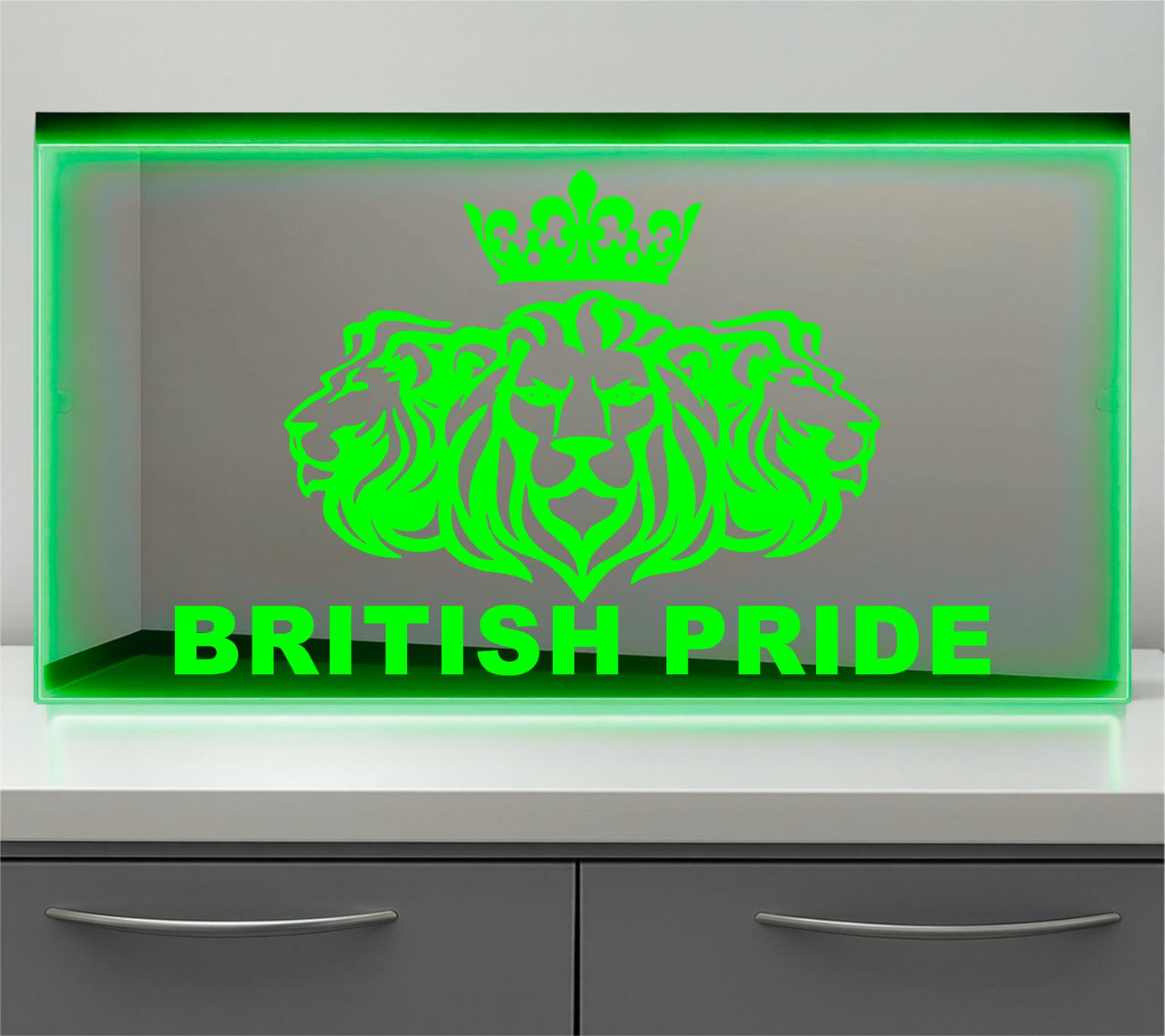 British Pride Bulkhead LED Mirror Light – Customisable RGB Display