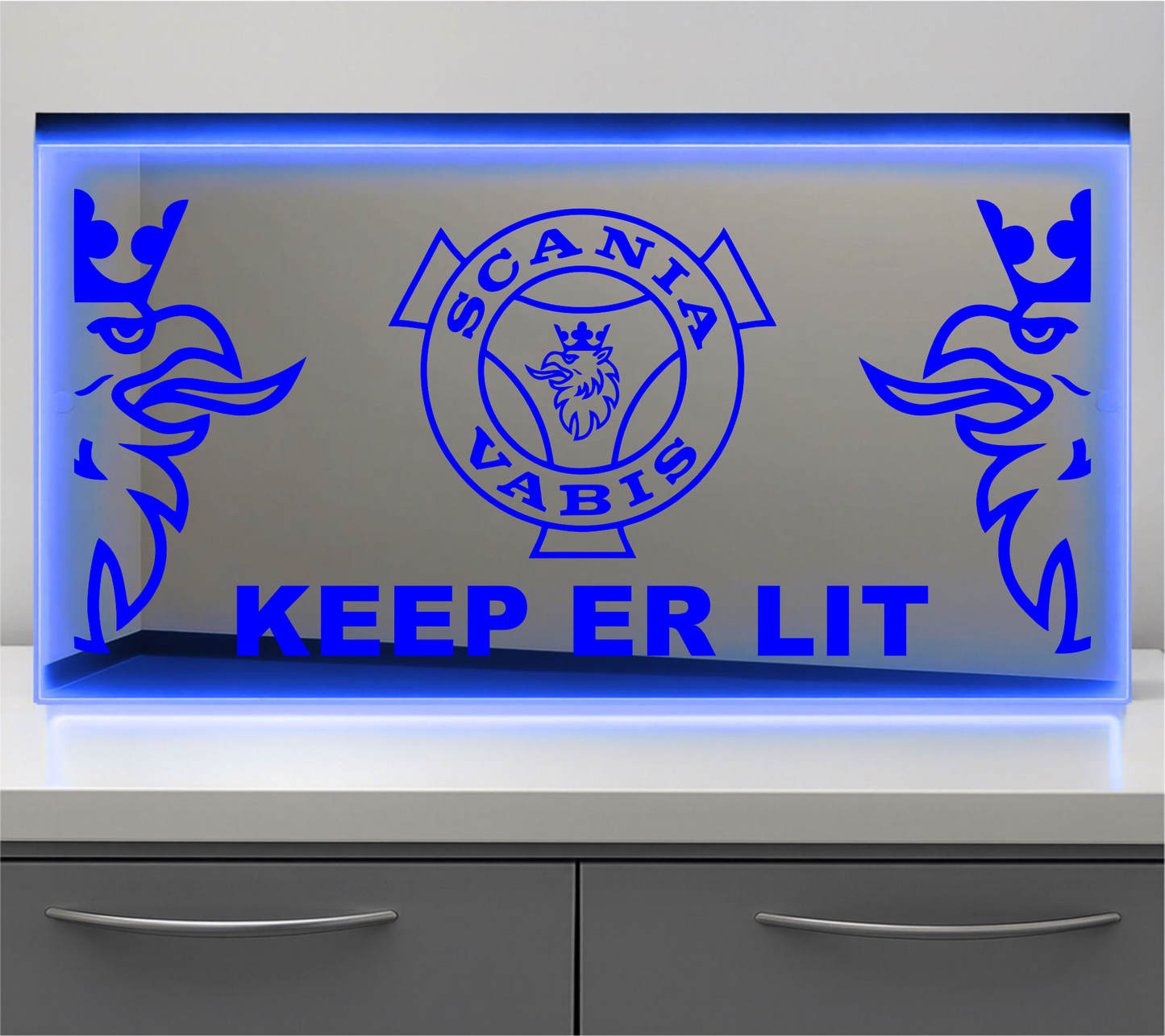 Scania keep er lit Bulkhead LED Mirror Light – Customisable RGB Display