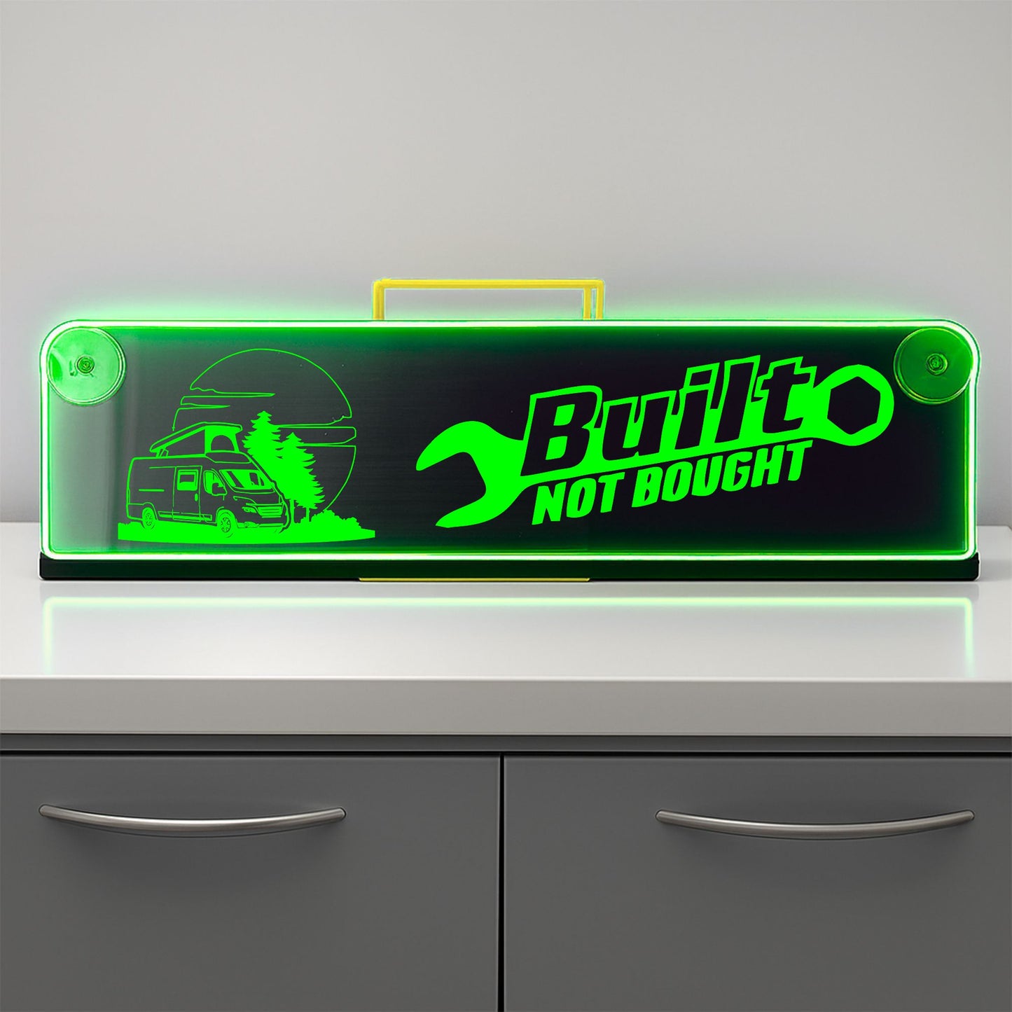 Built Not Bought Window LED Mirror Light – Customisable RGB Display
