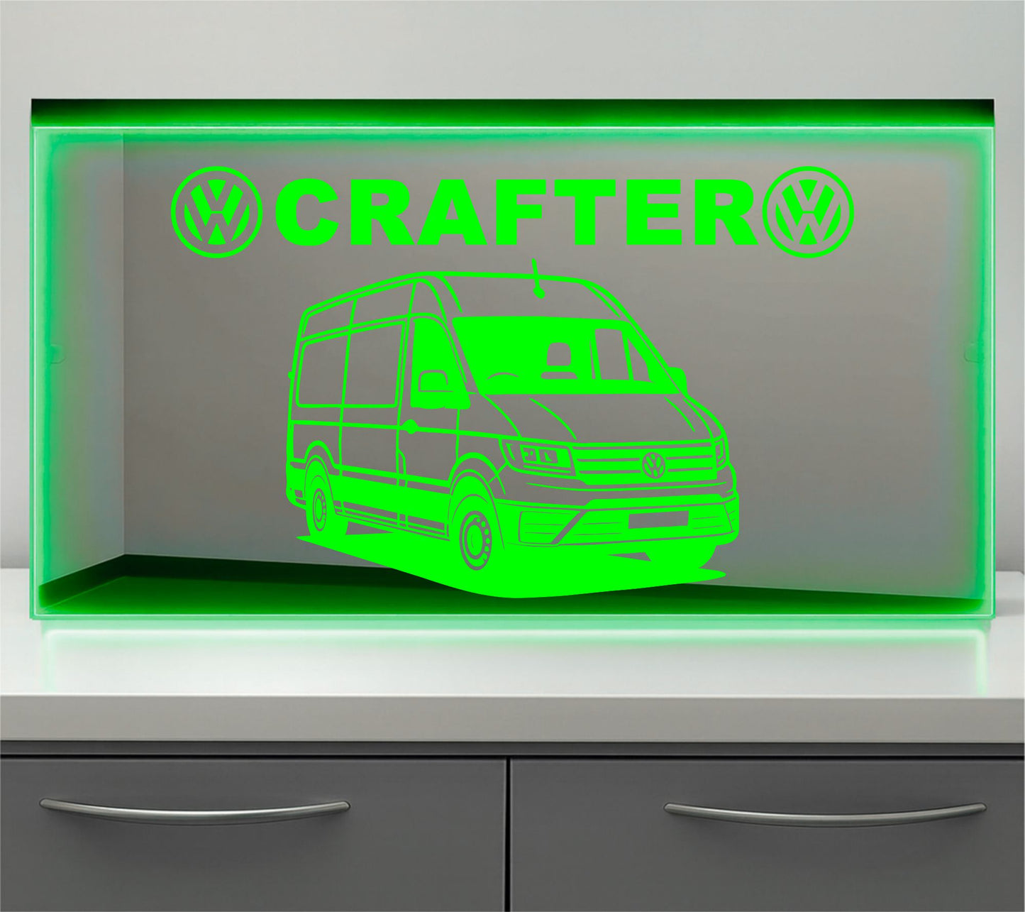 Volkswagen Crafter Bulkhead LED Mirror Light – Customisable RGB Display