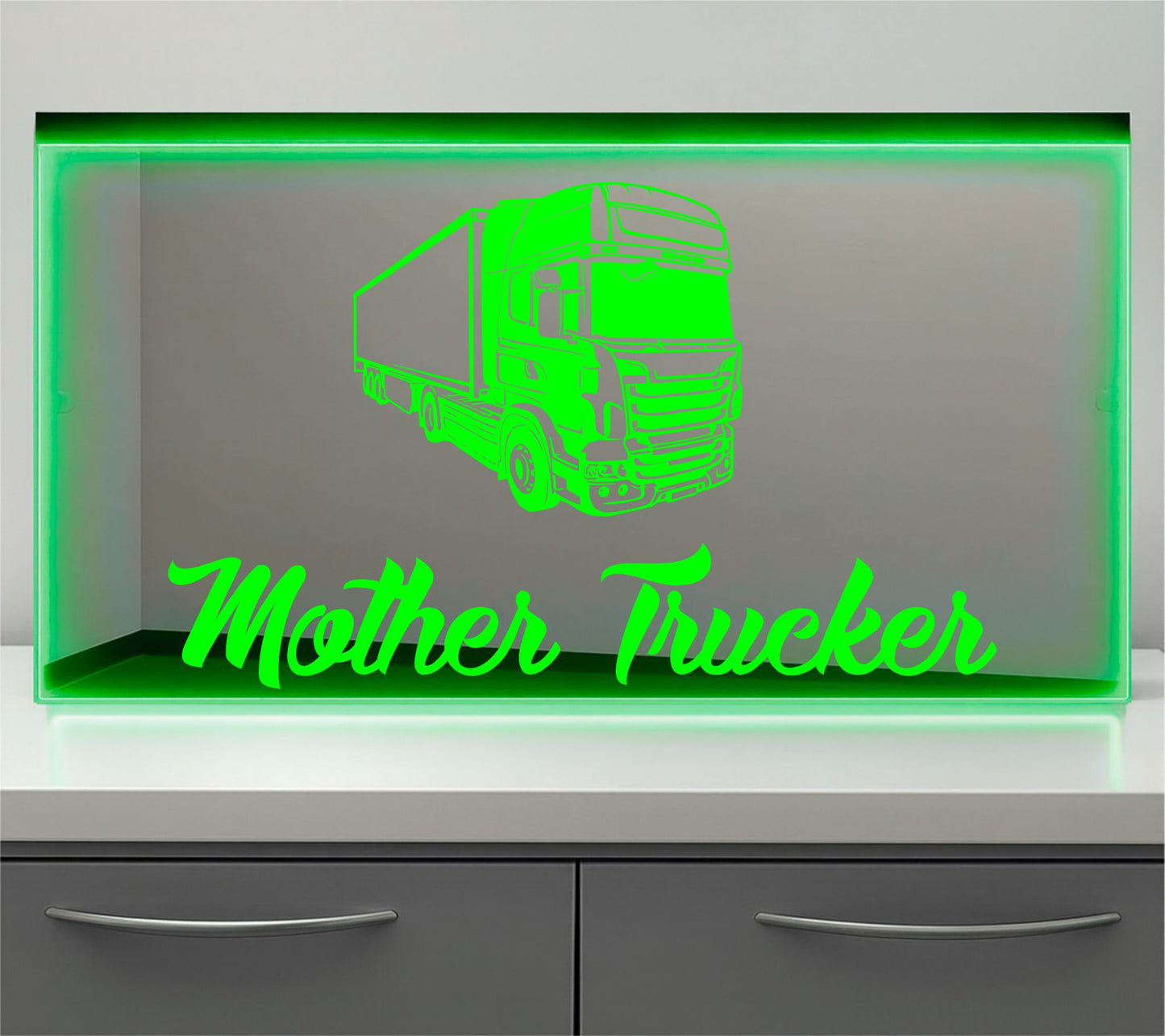Truck Mother Trucker Bulkhead LED Mirror Light – Customisable RGB Display