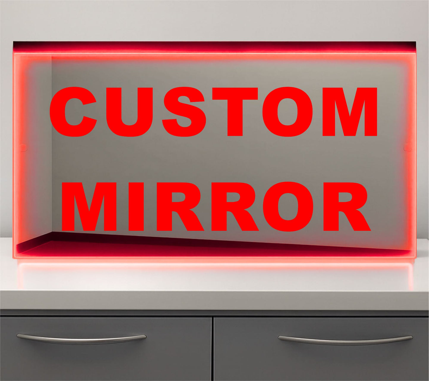 Custom mirror Bulkhead LED Mirror Light – Customisable RGB Display