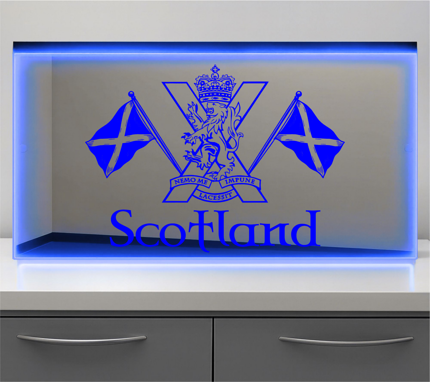 Scotland Bulkhead LED Mirror Light – Customisable RGB Display