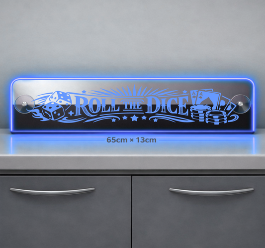 Extra Large Truck Window LED Mirror Light – Customisable RGB Display Roll The Dice