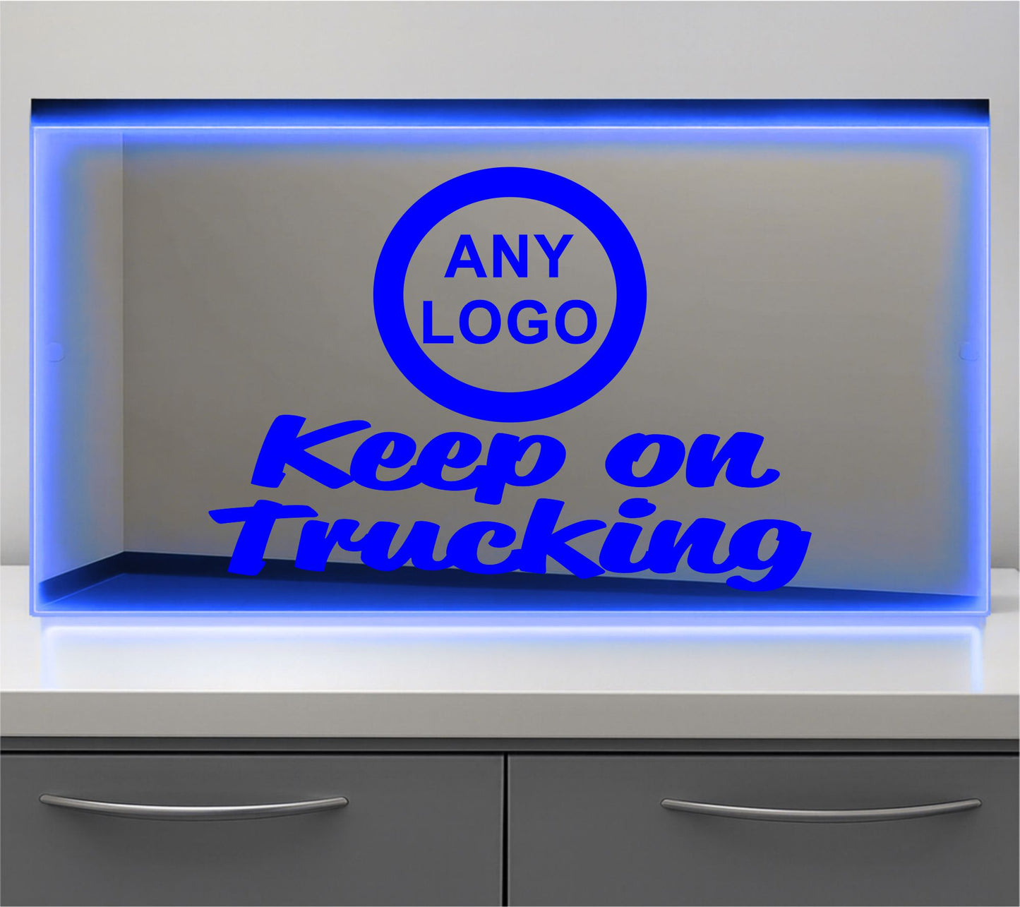 Any Logo Keep on trucking Bulkhead LED Mirror Light – Customisable RGB Display