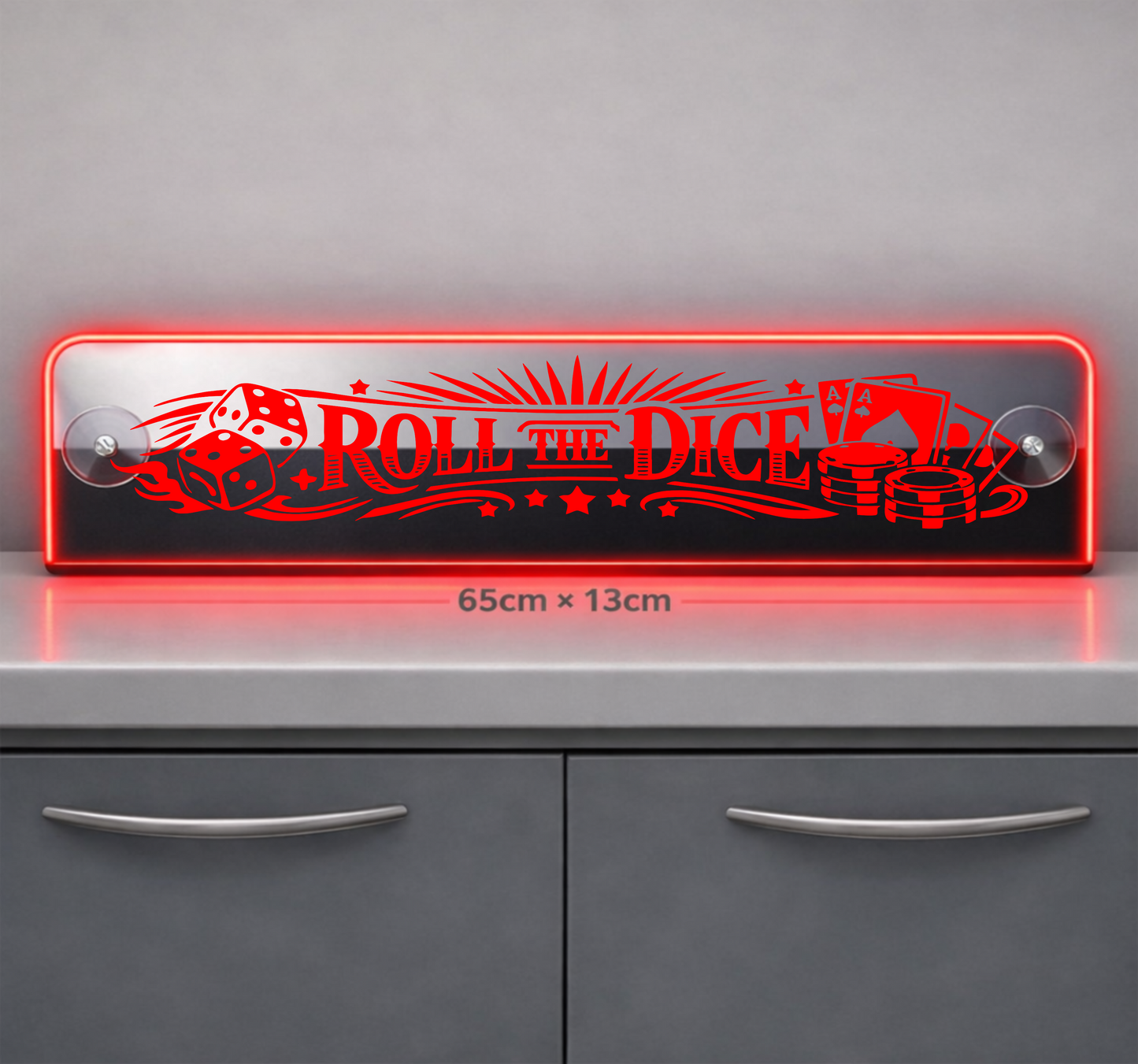 Extra Large Truck Window LED Mirror Light – Customisable RGB Display Roll The Dice