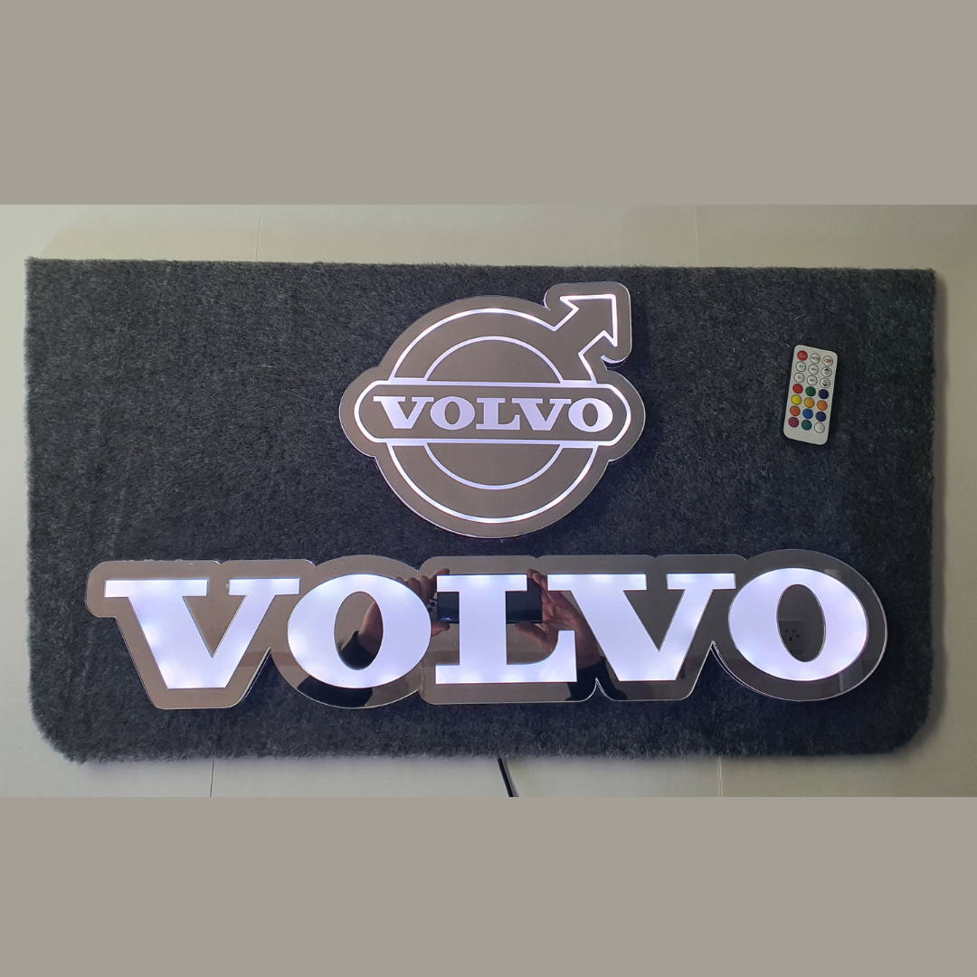 Volvo 5v Led Bulkhead Mirrored Sign RGB With Remote