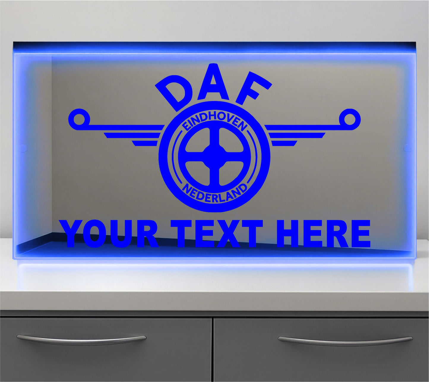 Any Text Daf Bulkhead LED Mirror Light – Customisable RGB Display